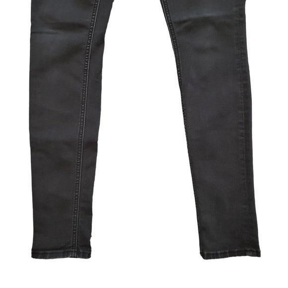 Miss Me JE5764GR Skinny 26 (M 26x30 7" Low Rise) Black *Missing Button* Jeans A9 - Picture 4 of 13